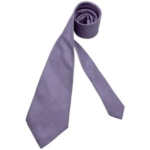 TURNBULL & ASSER Solid Purple Geometric Silk LUXURY Tie HANDMADE ENGLAND